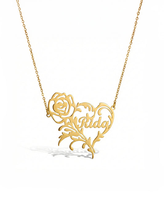 Matching Flower Love Pendants