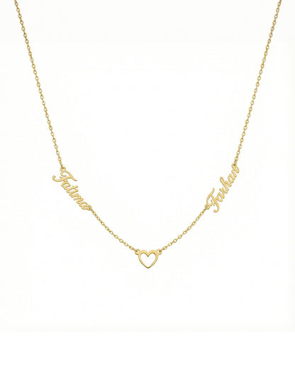 Couple Name Heart Pendant