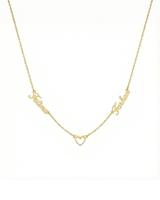 Couple Name Heart Pendant