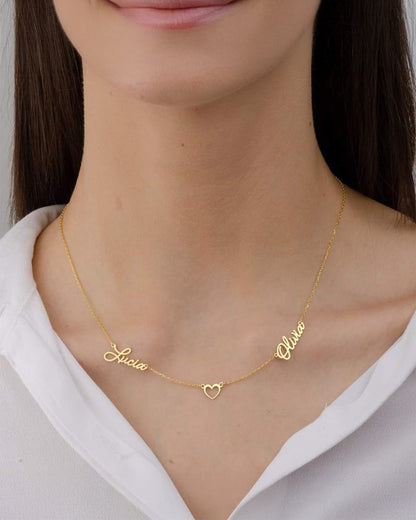 Couple Name Heart Pendant