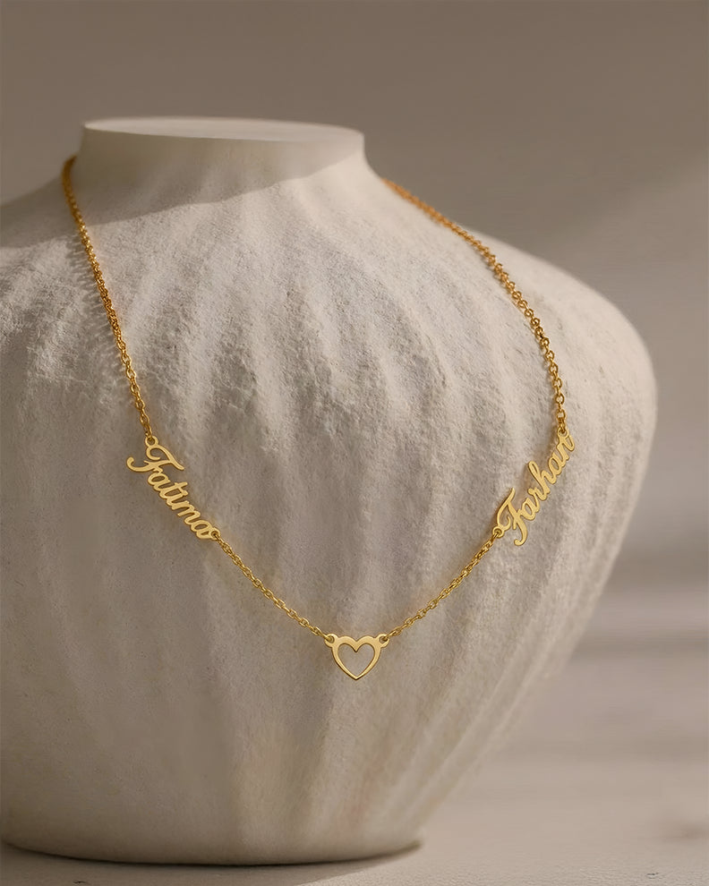 Couple Name Heart Pendant