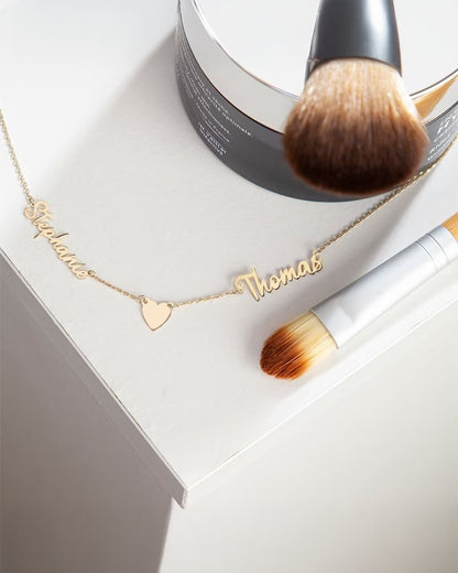 Couple Name Heart Pendant